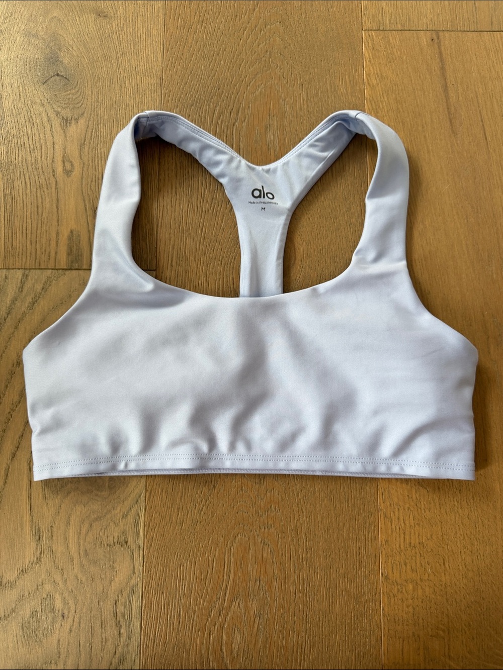 ALO Airlift Advantage Racerback Bra - Light Provence Blue